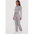 thumbnail image 3 of Women's Scuba Zip Front Cropped Hoodie, 3 of 4