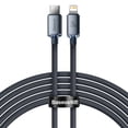 thumbnail image 1 of Cable Para iPhone Baseus Tipo C A Lightning Crystal 20w 2m Gris Baseus BSCBCRY20W2M, 1 of 8