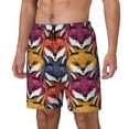 thumbnail image 1 of Balery Fox Face Bañador para hombre, shorts de playa de secado rápido con entrepierna y forro de compresión-X-Large, 1 of 6