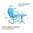 thumbnail image 4 of Northlight 3-Piece Retro Metal Tulip Chairs and Side Table Outdoor Set, Sky Blue, 4 of 4