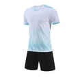 thumbnail image 6 of EnJoCho Boys Soccer Clothes Short Sleeve Loose Gradient Tshirt + Shorts Kids Girls Training Athleti𝖼 𝖳racksuit Outfits for 5-13 Years, 6 of 6
