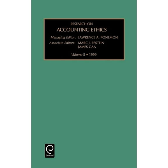 Research on Accounting Ethics Research on Accounting Ethics, Book 5, (Hardcover)