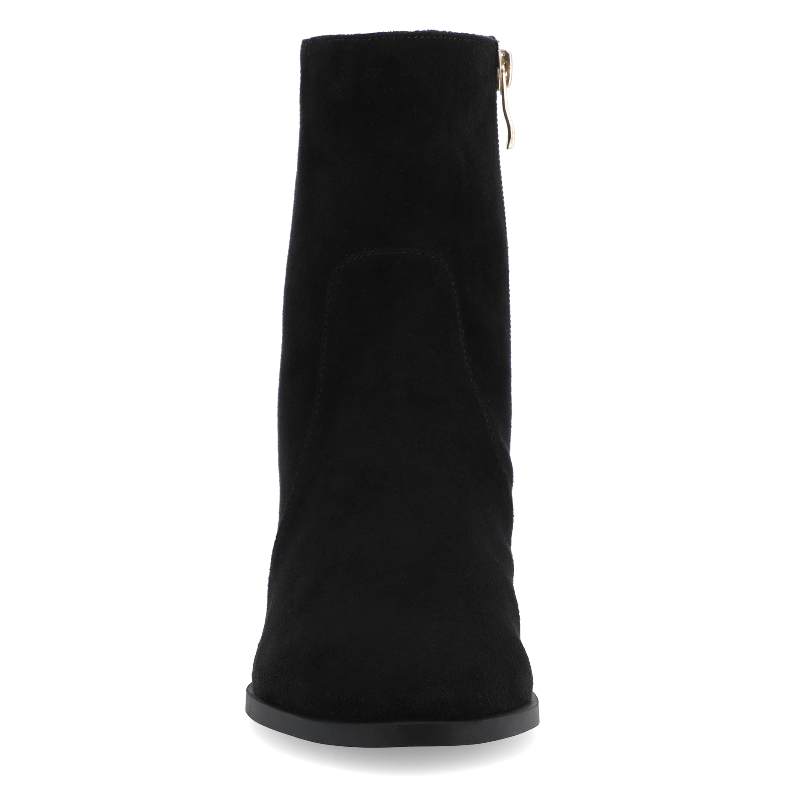 Journee Womens Hayven Stacked Block Heel Almond Toe Booties, Widths Available