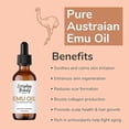 thumbnail image 3 of Pure Australian Emu Oil - All Natural 6X Refined for Face, Skin and Hair - Highly Effective Hydration for Sensitive Skin & Hair Growth Perfect for Scar & Blemishes - 1 Fl Oz Glass Bottle & Dropper, 3 of 5