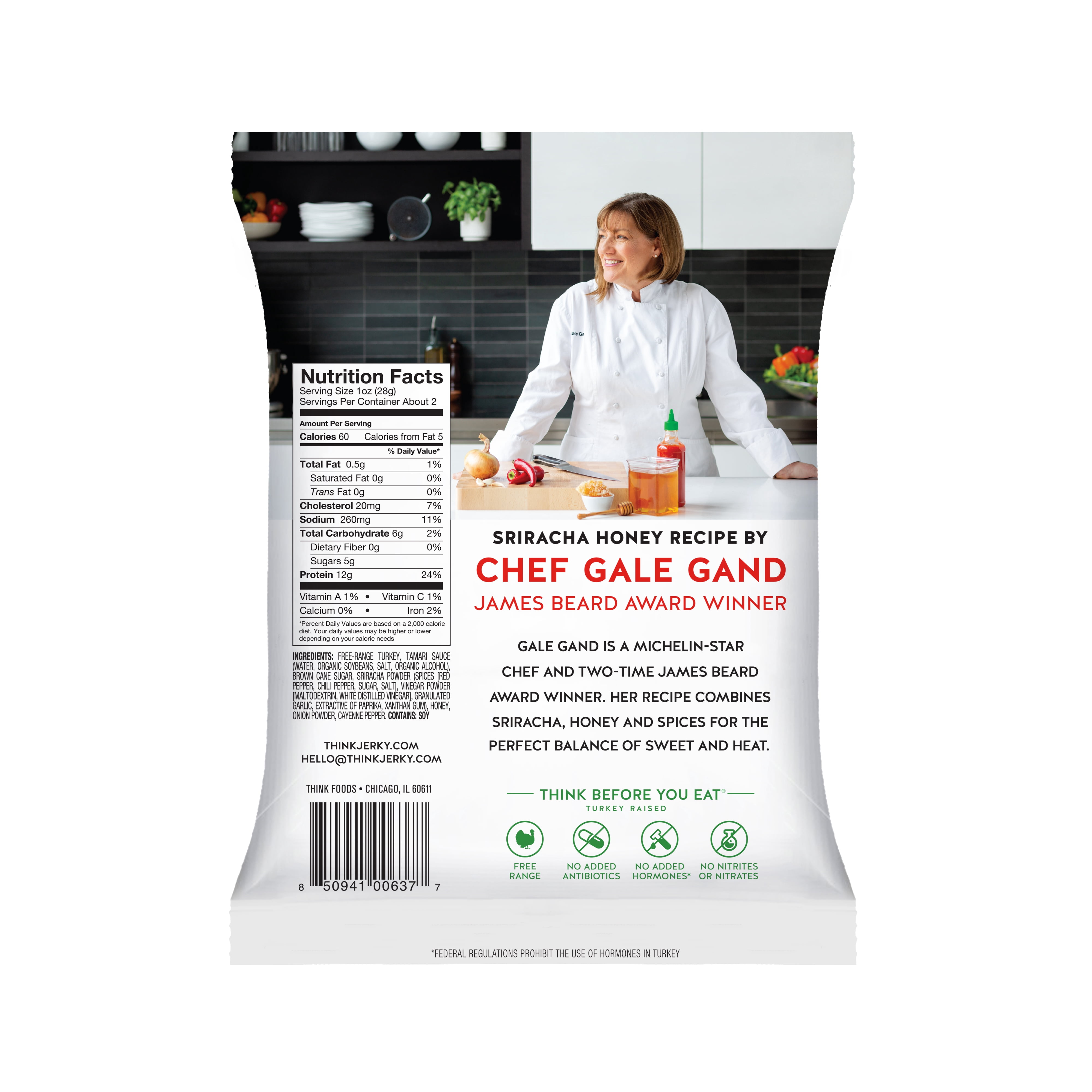 Think Jerky Sriracha Honey 2.2oz