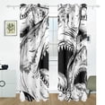 thumbnail image 2 of Sharks Grey Black Out Curtains 84 Inch Length Curtains for Sliding Glass Doors Bedroom Living Room 2 Pack, 2 of 6
