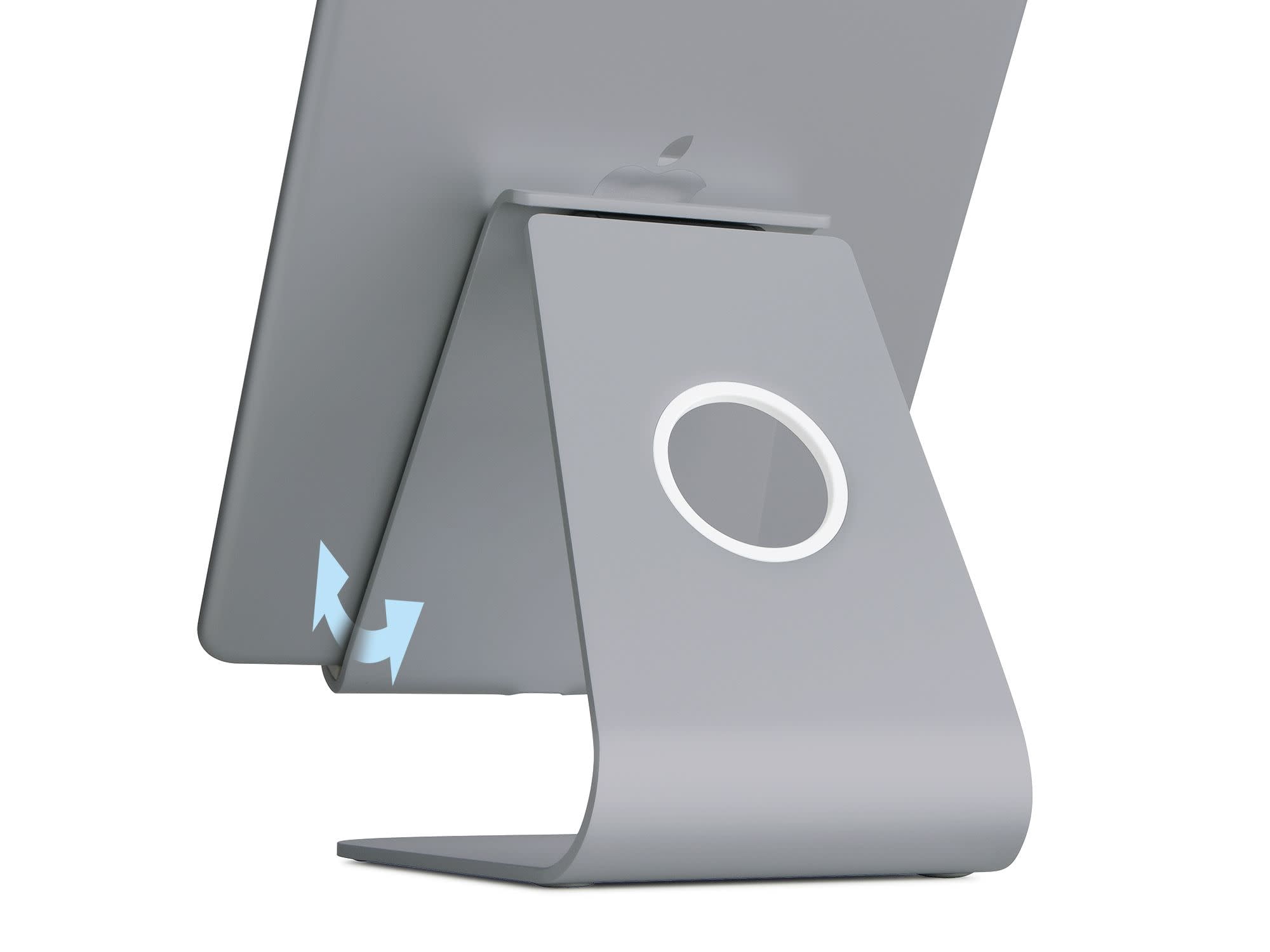 Rain Design mStand tabletplus - tablet stand - Space Grey - Angle-adjustable stand ensures precise viewing angle. Angle-adjustment 10 to 50 degree.