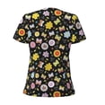 thumbnail image 5 of Wukai Flower Butterfly Casual V-Neck Graphic Tees for Women: Lightweight and Breathable Summer Tops with Stylish Design-X-Large, 5 of 8