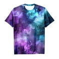 thumbnail image 3 of WOYY Big Girls Galaxy Shirt Kid's Starry Sky Print Short Sleeve T-Shirt, Sizes 3-13, 3 of 3