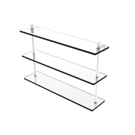 

Foxtrot Collection 22 Inch Triple Tiered Glass Shelf