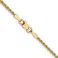 thumbnail image 2 of Auriga Fine Jewelry 14K Yellow Gold 2mm Solid Regular Rope Chain Bracelet 8 inch for Women, 2 of 5