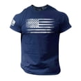 thumbnail image 4 of Distressed American Flag Men Printing T Shirt – USA, 4 of 4