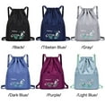 thumbnail image 4 of Kraoden Foldable Drawstring Large Capacity Embroidered Backpack, Drawstring Backpack for Women Travel Backpack, 4 of 5
