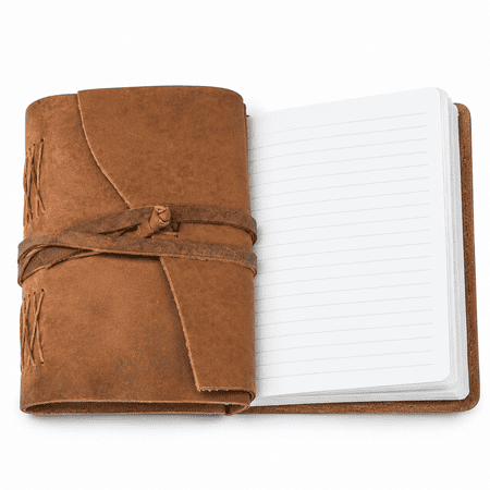 Leather Journal Notebook - Journals for Writing 240 Pages 5 x 7 Inches Diary for Men and Women Gifts for Artists Travel Journal Brown (Plain)