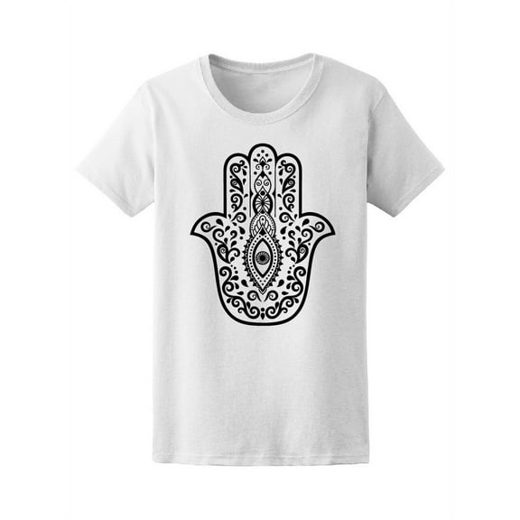 Hamsa Hand Drawn Symbol Tee Women's -Image by Shutterstock