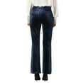 thumbnail image 3 of Allegra K Women's High Waist Velvet Bell Bottom Pants with Pockets, 3 of 6