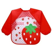 Baby Bibs Burp Clothes Waterproof Dining Long Sleeve Apron Children Feeding Smock Burp Infant Toddler Clothes Reverse Dressing 4
