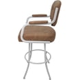 thumbnail image 3 of Swivel Metal Counter Stool 26" Seat - M-110 - Pecan Brown Vinyl - White, 3 of 4
