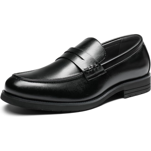 Zapatos Formales BMNY para Hombre Tipo Mocasin Sin Cinta Negro Talla 27.5