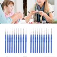 thumbnail image 4 of 20Pcs Crochet Hook Sweater Needle Blue Handle Yarn Weave Craft Knitting Tool Sewing Accessories, 4 of 5