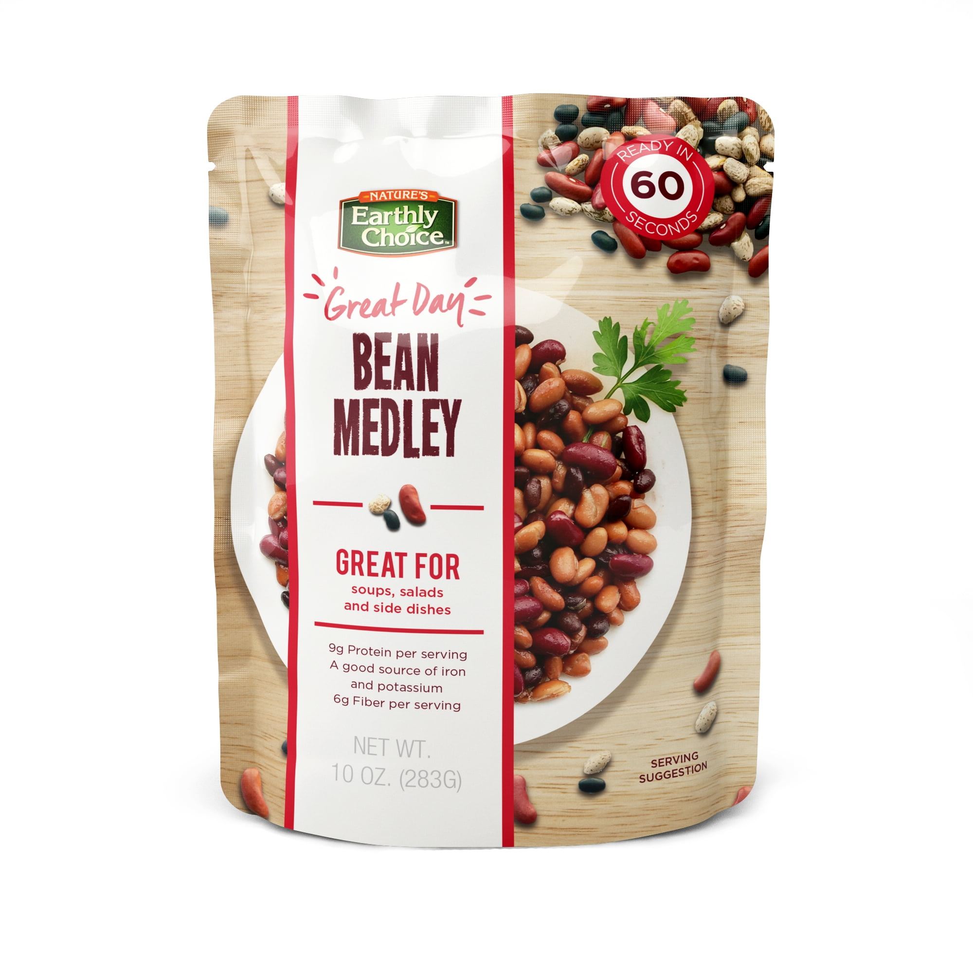 (3 pack) Nature's Earthly Choice Healthy Delicious 3 Bean Medley bag gluten free, 10 oz