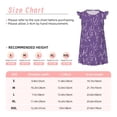 thumbnail image 3 of Vsdgher Chemises de Nuit Fleurs de Lavande pour Filles Manches Courtes à Volants Robe de Nuit Pyjama pour Fête Pyjama-TG, 3 of 6
