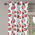 thumbnail image 3 of Ambesonne Botanic Grommet Curtain, Summer Fruit Design Art, 50" x 63", Fern Green White Red, 3 of 6