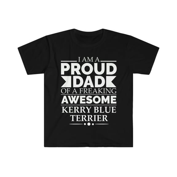 Proud dad of kerry blue terrier Dog Dad Father's Day Unisex T-shirt S-3X