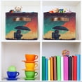 thumbnail image 6 of Yayeee Canvas Storage Basket with Handles for Shelves Fabric Bins Closet Organizer, Astronaut and Sky, 6 of 8