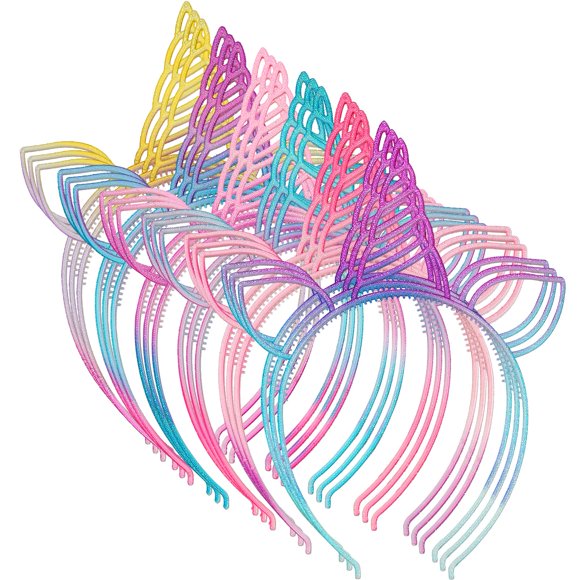 Diademas de unicornio URSKYTOUS para fiesta de cumpleaños de niñas, 18 unidades