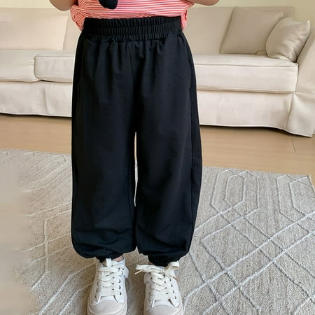 Gmdeguo Children Solid Color Quick-drying Pants Baby Girl Pockets Bloomers Pants Length Pants Thin And Versatile Shorts Holiday Saving Elastic Waist Kids Summer Jean Shorts
