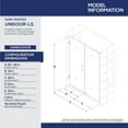 thumbnail image 7 of DreamLine Unidoor-LS 53-54 in. W x 72 in. H Frameless Hinged Shower Door in Brushed Nickel, 7 of 7