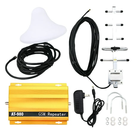 AT980 Mobile Phone GSM 900 MHZ Signal Booster Cell Phone 2G GSM 900 MHZ Signal Repeater for Home Amplifier Complete Set (US