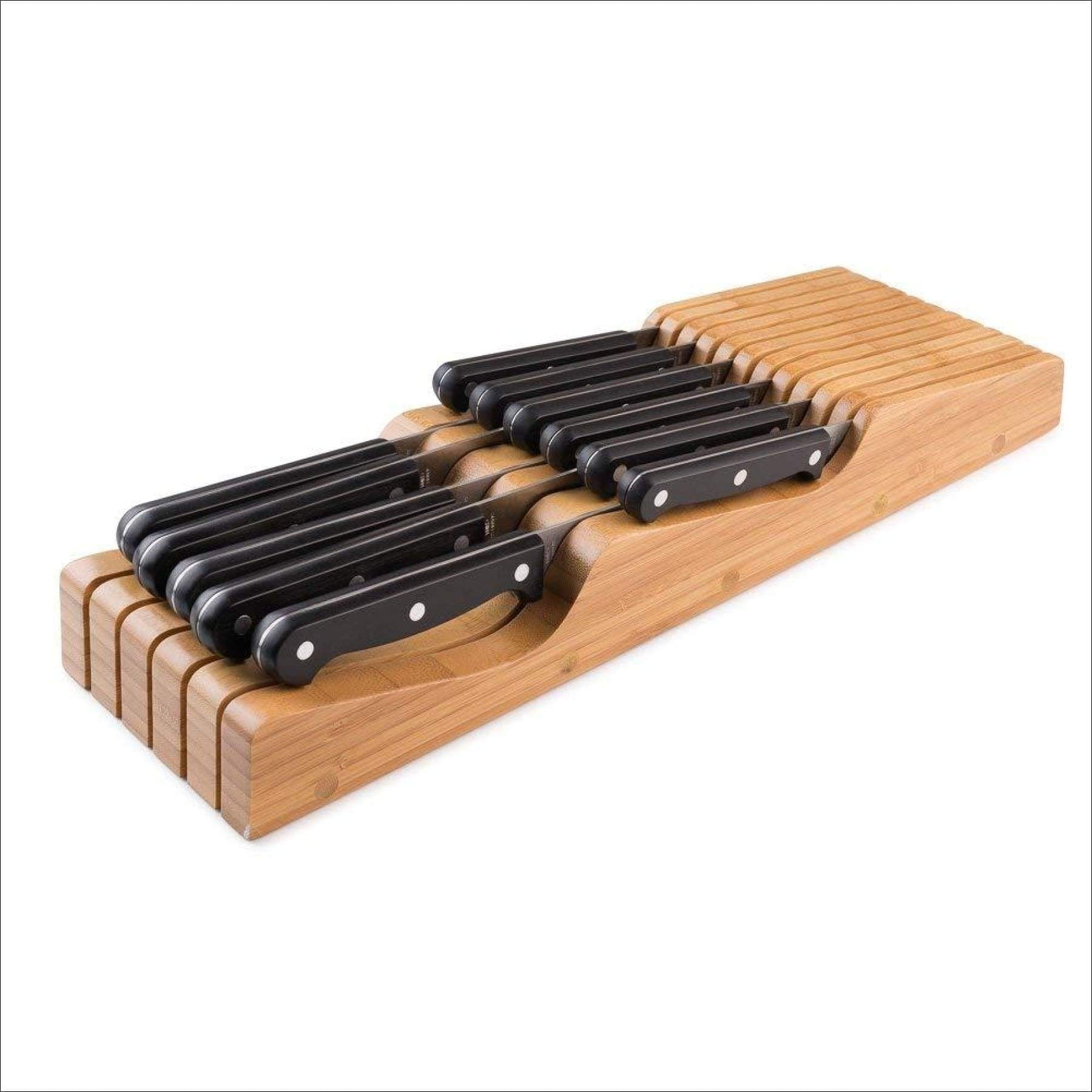 Bellemain 100 Pure Bamboo in Drawer Knife Block, Knife Organizer