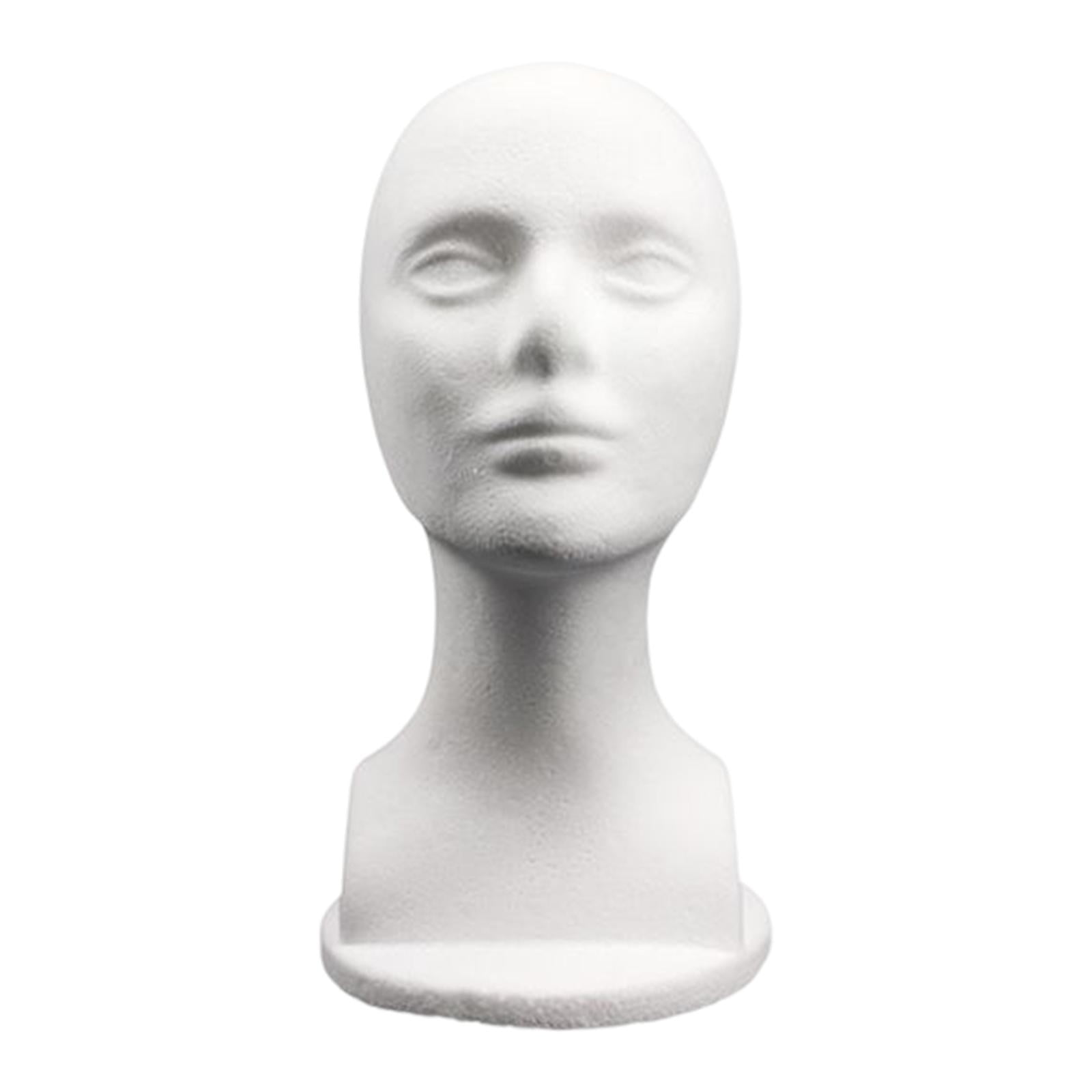 2 Piece Portable Mannequin Head Model Display Hat Stand for Home Salon Travel