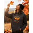 thumbnail image 4 of Funny Turkey Outfit Thanksgiving Hoodie for Men Women, Funny Turkey Graphic Pullover Hooded Sweatshirt, Cozy Cotton Poly Blend, Holiday Fall Outfit, 4 of 5