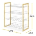 thumbnail image 6 of Whitmor 4 Tier Closet Shelf - Storage Organizer - Natural Wood & Chrome - 11.63"x 25.0"x 27.5"-Adult, 6 of 6