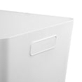 thumbnail image 6 of Mainstays Large Easy Access Bin, Versatile Open Plastic Storage Containers, Scoop Front, White, 6 of 8