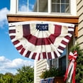 thumbnail image 6 of Miwamany Patriotic Pleated Fan Flag Banner,4th of July Decorations for Outdoor Porch & Railing, Red White & Blue Decor for 4th of July, Memorial Day, Independence Day Decorations, 6 of 6