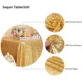 thumbnail image 2 of SoarDream 50"x80" Gold Sequin Tablecloth Glamorous Halloween Table Cloth for Thanksgiving Day Wedding Party Curtain Birthday Christmas New Year, 2 of 9