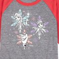 thumbnail image 3 of Frozen 2 - Anna Elsa Olaf Snow - Toddler And Youth Raglan Graphic T-Shirt, 3 of 6