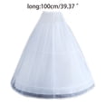 thumbnail image 2 of Women White Wedding Petticoat 2 Hoop Double Layer Bridal Crinolines with Tulle N, 2 of 10