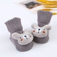 thumbnail image 2 of Quealent Infant Socks 2024 Baby Walking Shoes Girls Socks Boys Slipper Socks Cute Socks Comfortable Non-Slip Indoor Socks Dark Gray,L Infant, 2 of 5