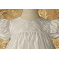 thumbnail image 2 of Girls 26" Silk Dupioni Christening Baptism Special Occasion Gown with Lattice Bodice, 2 of 4