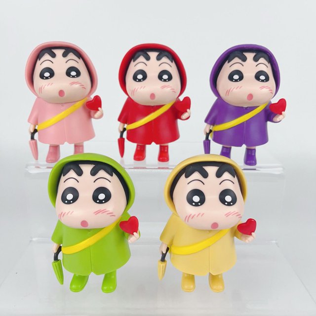 Chubasquero crayón pequeño novato figura regalo súper lindo periférico adorno de coche de moda trompeta de escritorio Nohara Shinnosuke