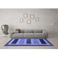 thumbnail image 3 of Ahgly Company Indoor Round Abstract Blue Modern Area Rugs, 6' Round, 3 of 4