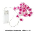 thumbnail image 3 of MERILER Flower String Lights: Decorative Sakura LED Light Strips, 7ft 20 LED Battery Powered for Parties, Patios, Gardens, and Home, 3 of 6