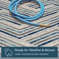 thumbnail image 5 of Well Woven Neema 3'11" x 5'3" Indoor/Outdoor High-Low Stripes Grey Blue Area Rug, 5 of 8