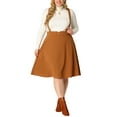 thumbnail image 2 of Agnes Orinda Women's Plus Size Detachable Strap A-Line Suspender Skirt, 2 of 5