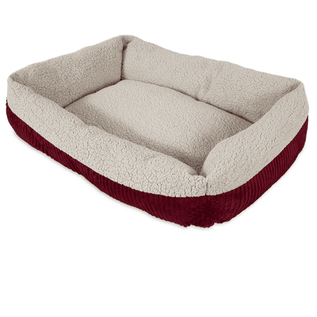 Aspen Pet Rectangular Pet Bed, Red